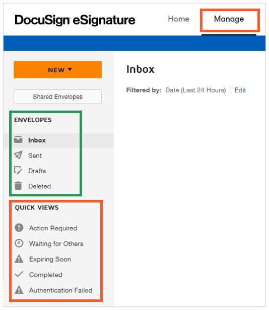 Manage DocuSign Envelopes